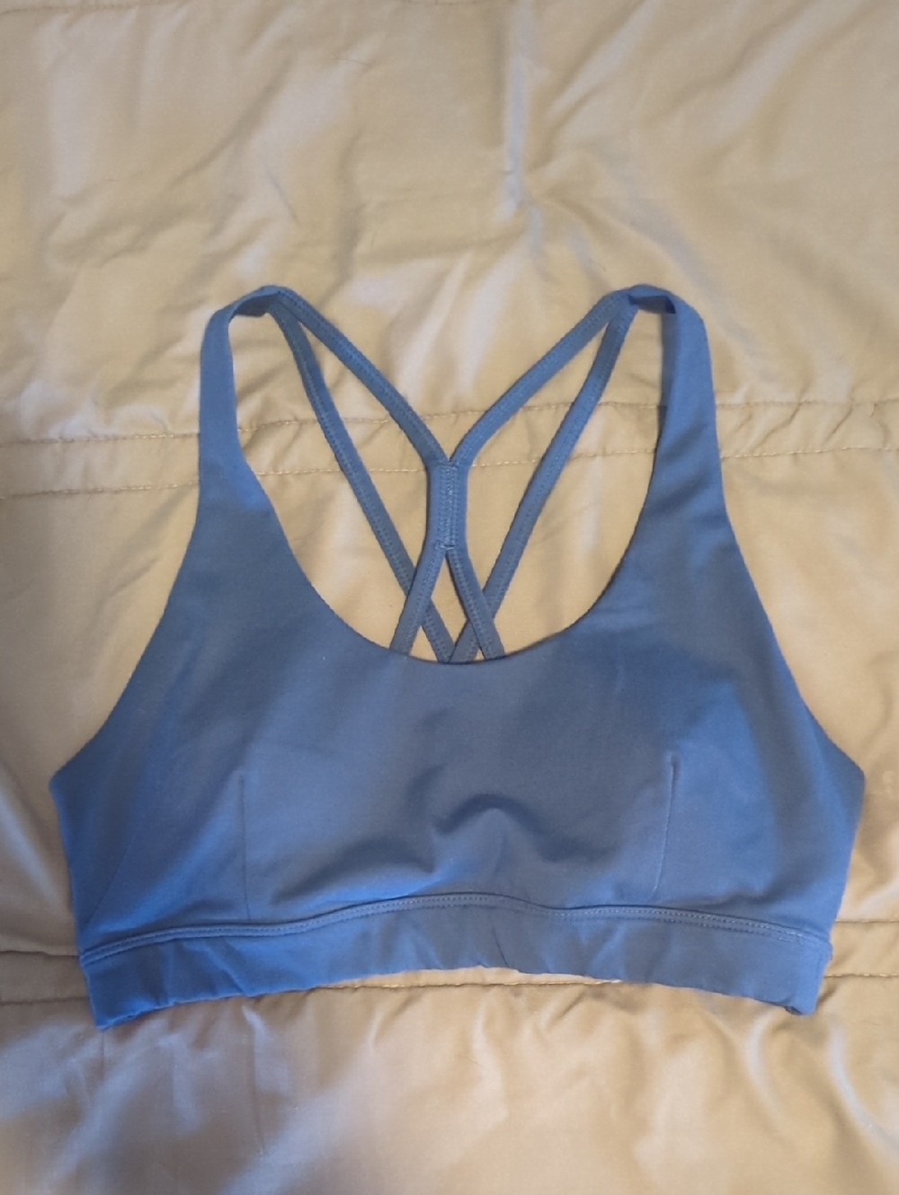 Zella Light Blue Strappy Crossback Sports Bra